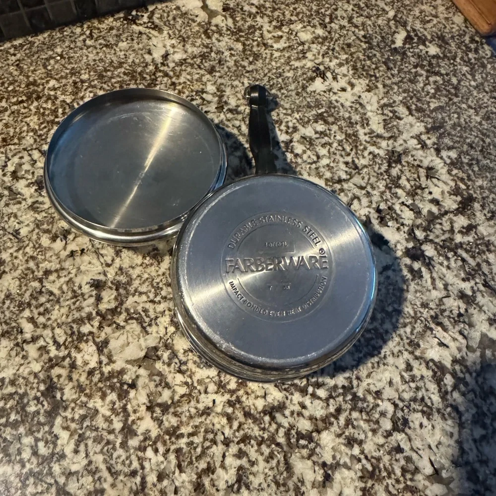 FARBERWARE 1 Quart Stainless Steel Saucepan w Lid Made in USA Vintage